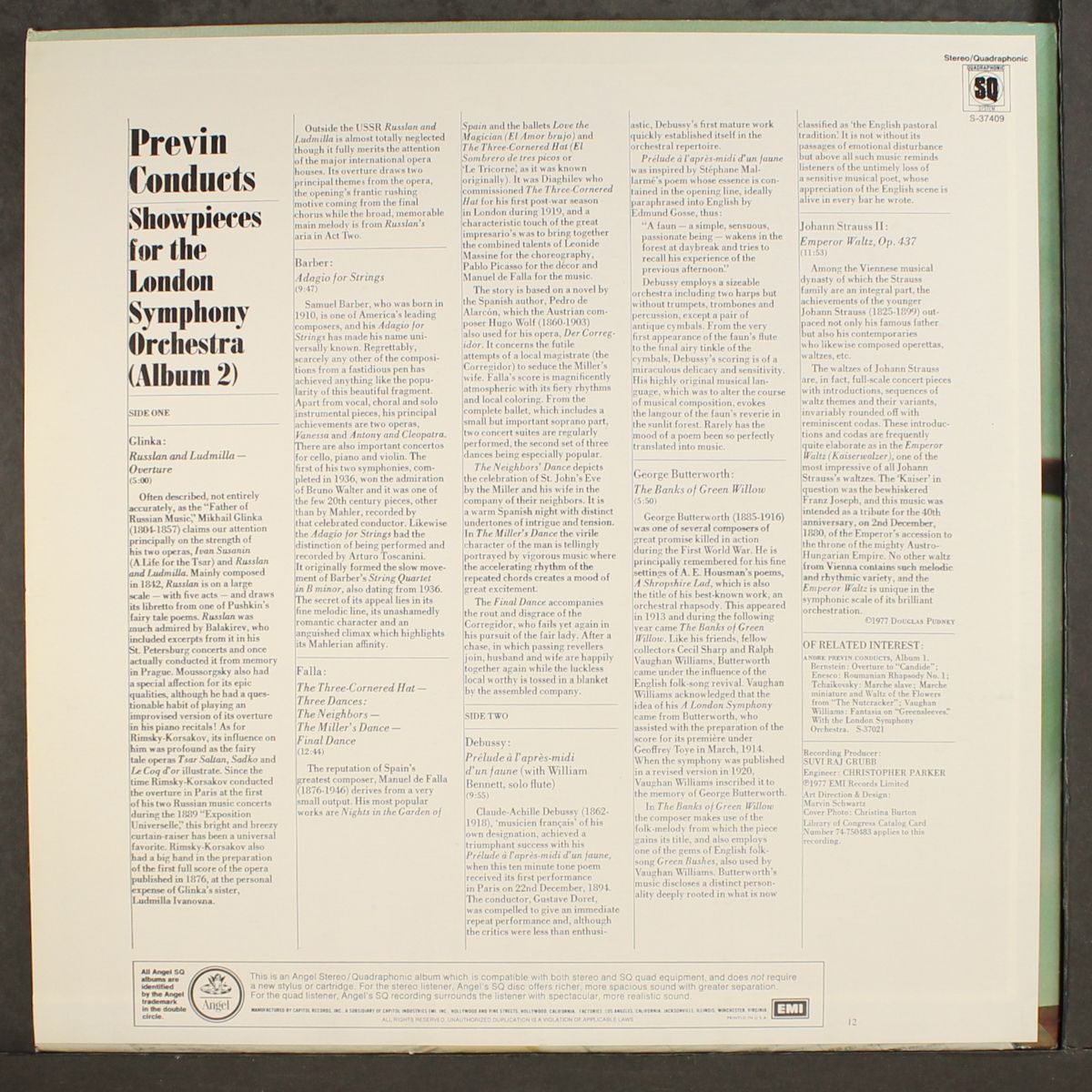 conducts showpieces for the london symphony orchestra, album 2 by ANDRE PREVIN
