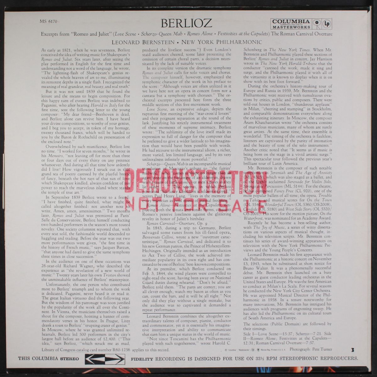 berlioz: roman carnival by LEONARD BERNSTEIN