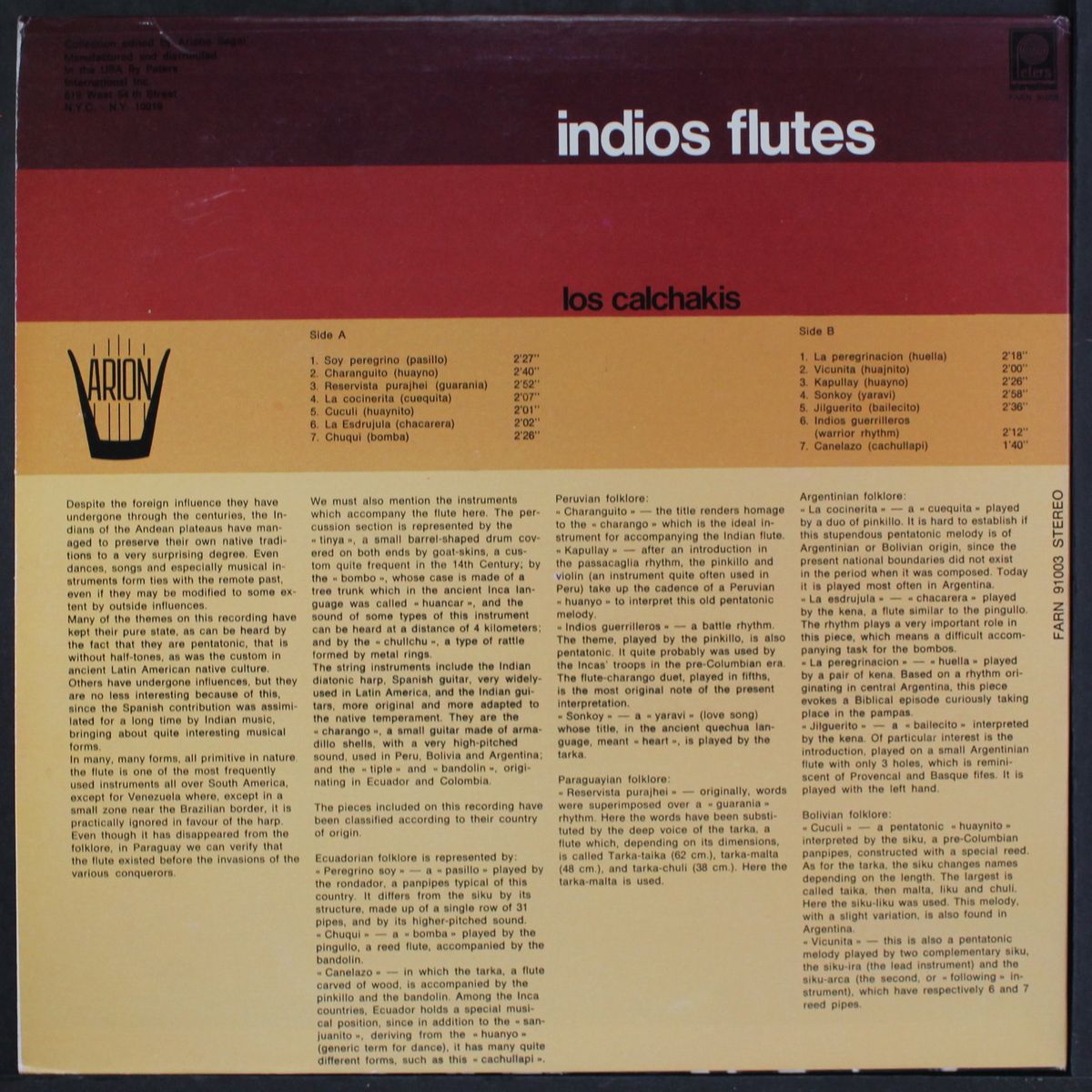 indios flutes by LOS CALCHAKIS