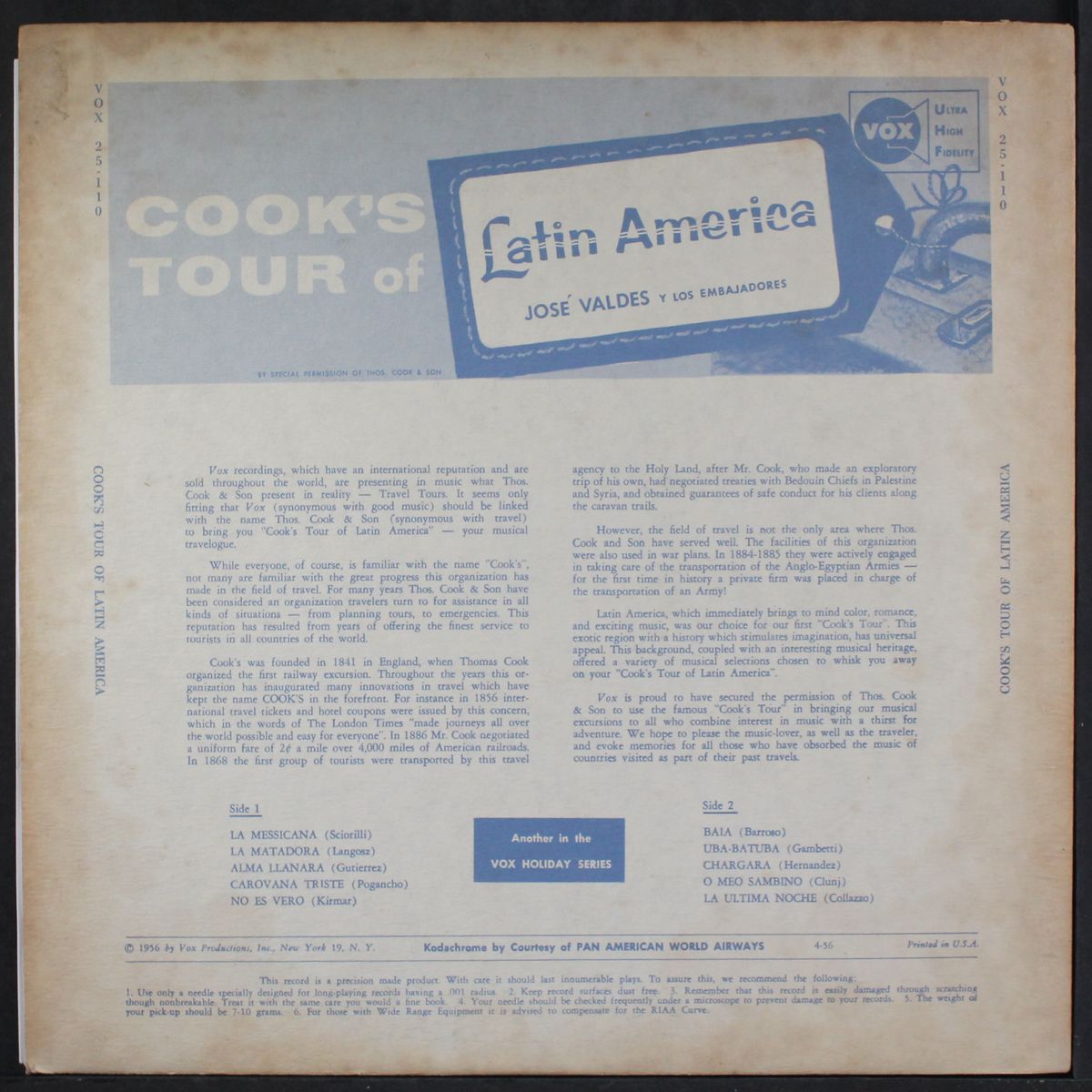 cook's tour of latin america by JOSE VALDES Y LOS EMBAJADORES