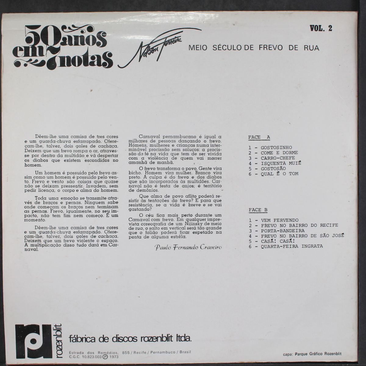 50 anos em 7 notas, vol. 2 by NELSON FERREIRA