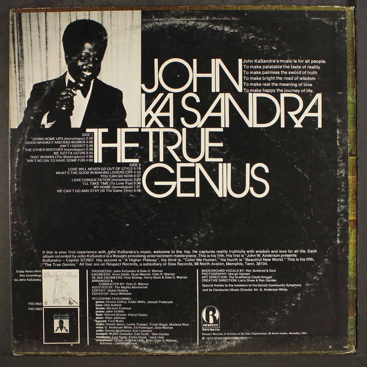 the true genius by JOHN KASANDRA