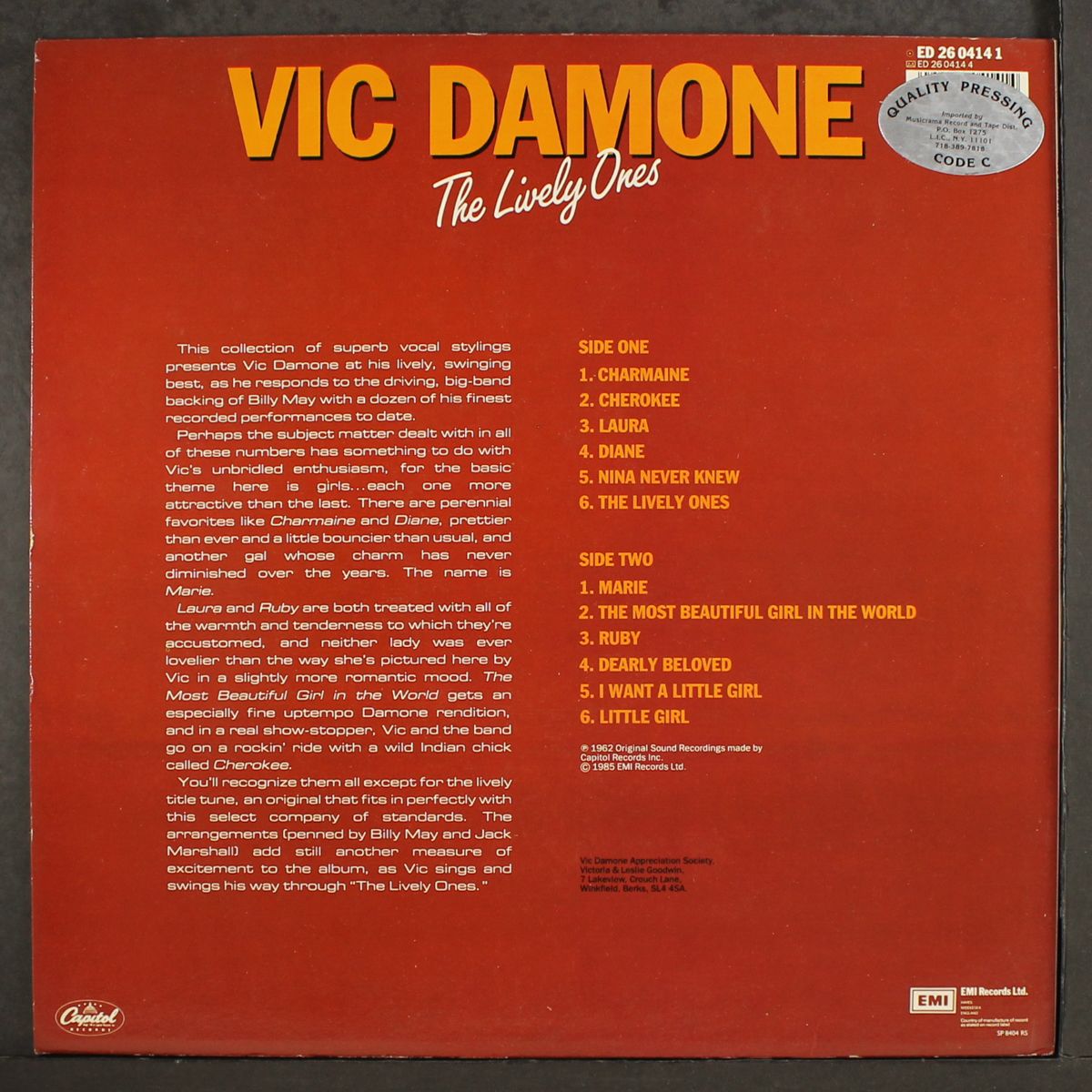the lively ones by VIC DAMONE
