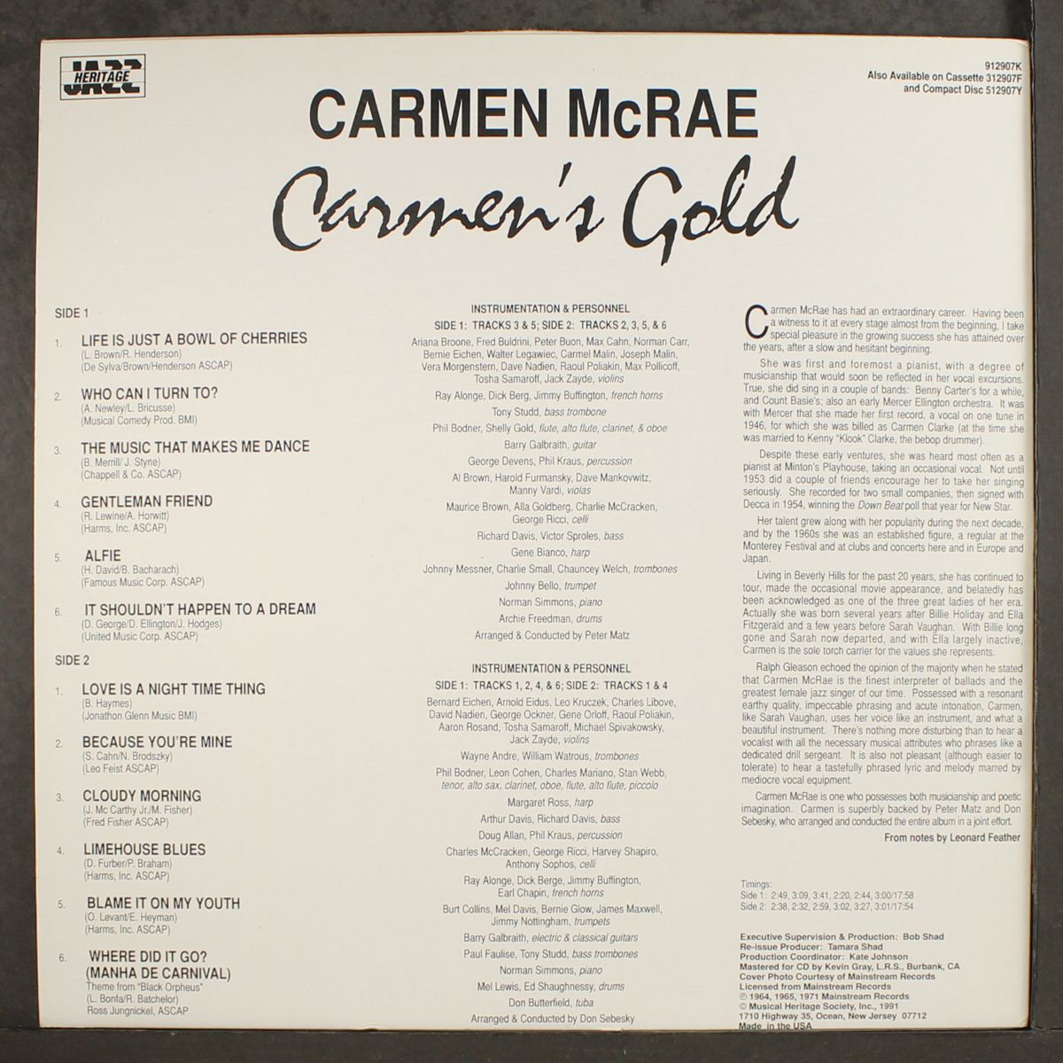 carmen's gold by CARMEN MCRAE