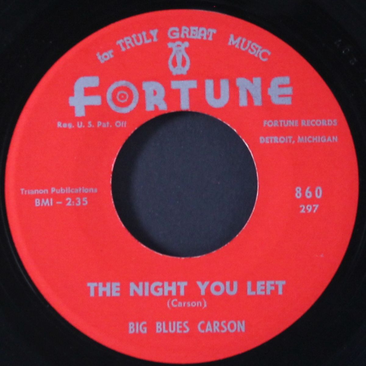 the night you left / why did you leave by BIG BLUES CARSON