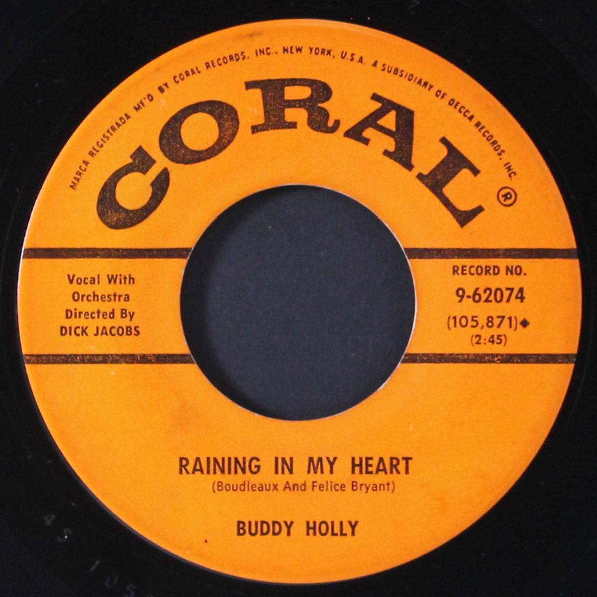 raining in my heart / it doesn't matter anymore by BUDDY HOLLY