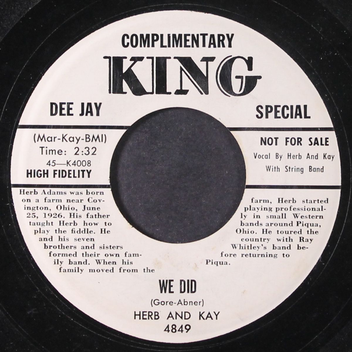 i've got a right to be jealous / we did by HERB & KAY