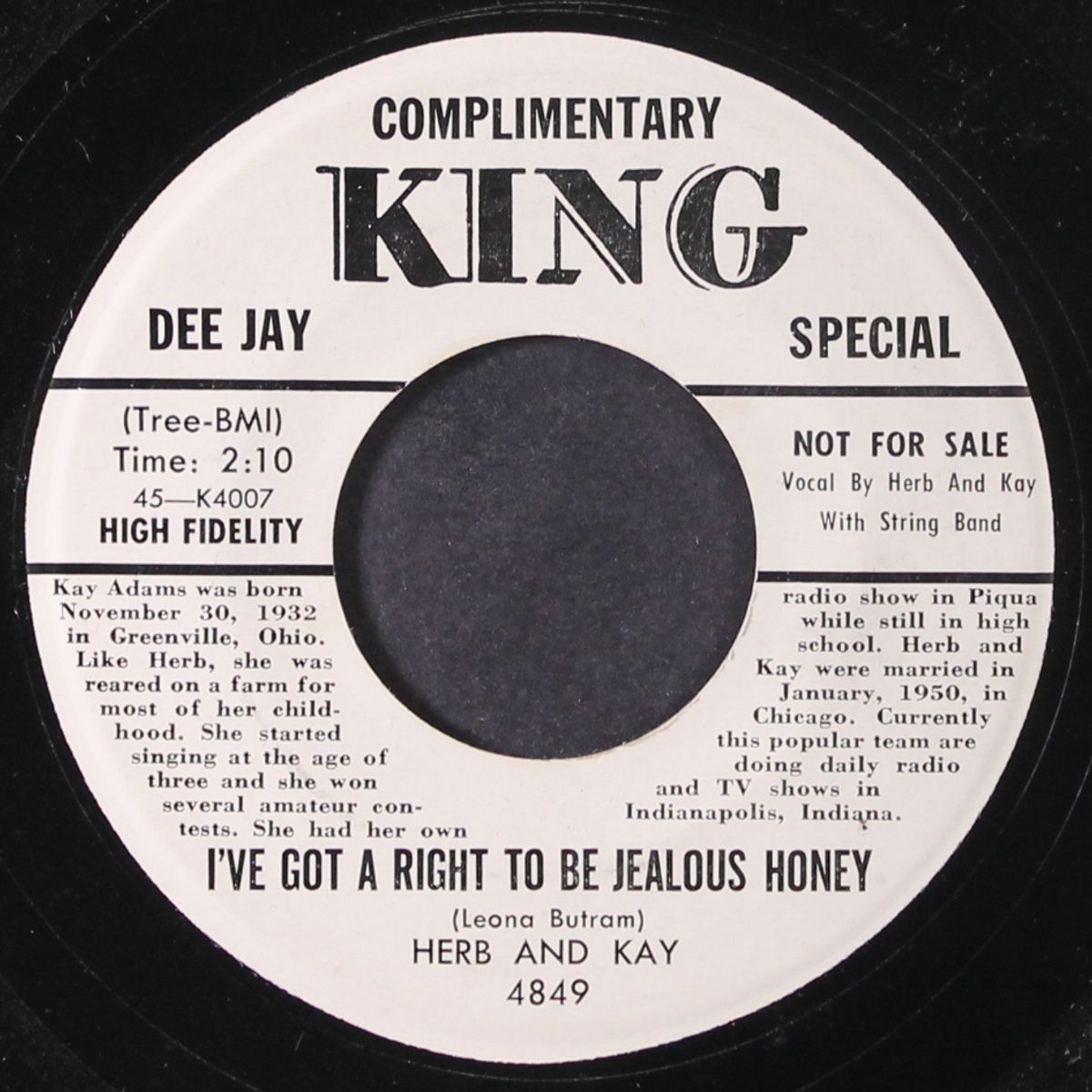 i've got a right to be jealous / we did by HERB & KAY