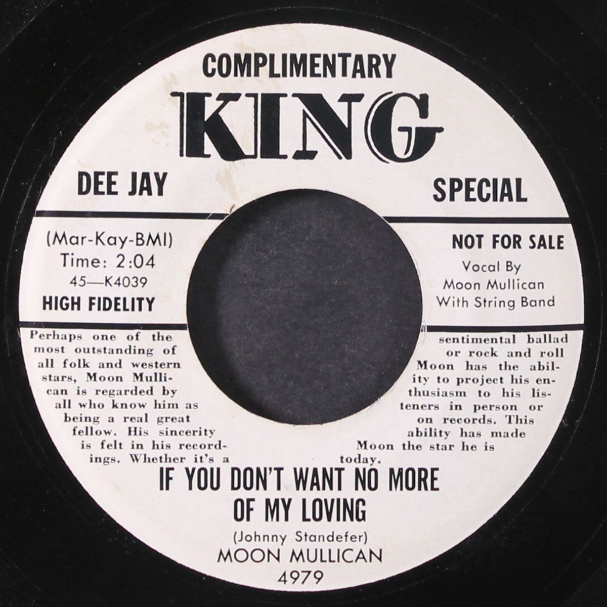 keep a light in the window for me / if you don't want no more of my loving by MOON MULLICAN