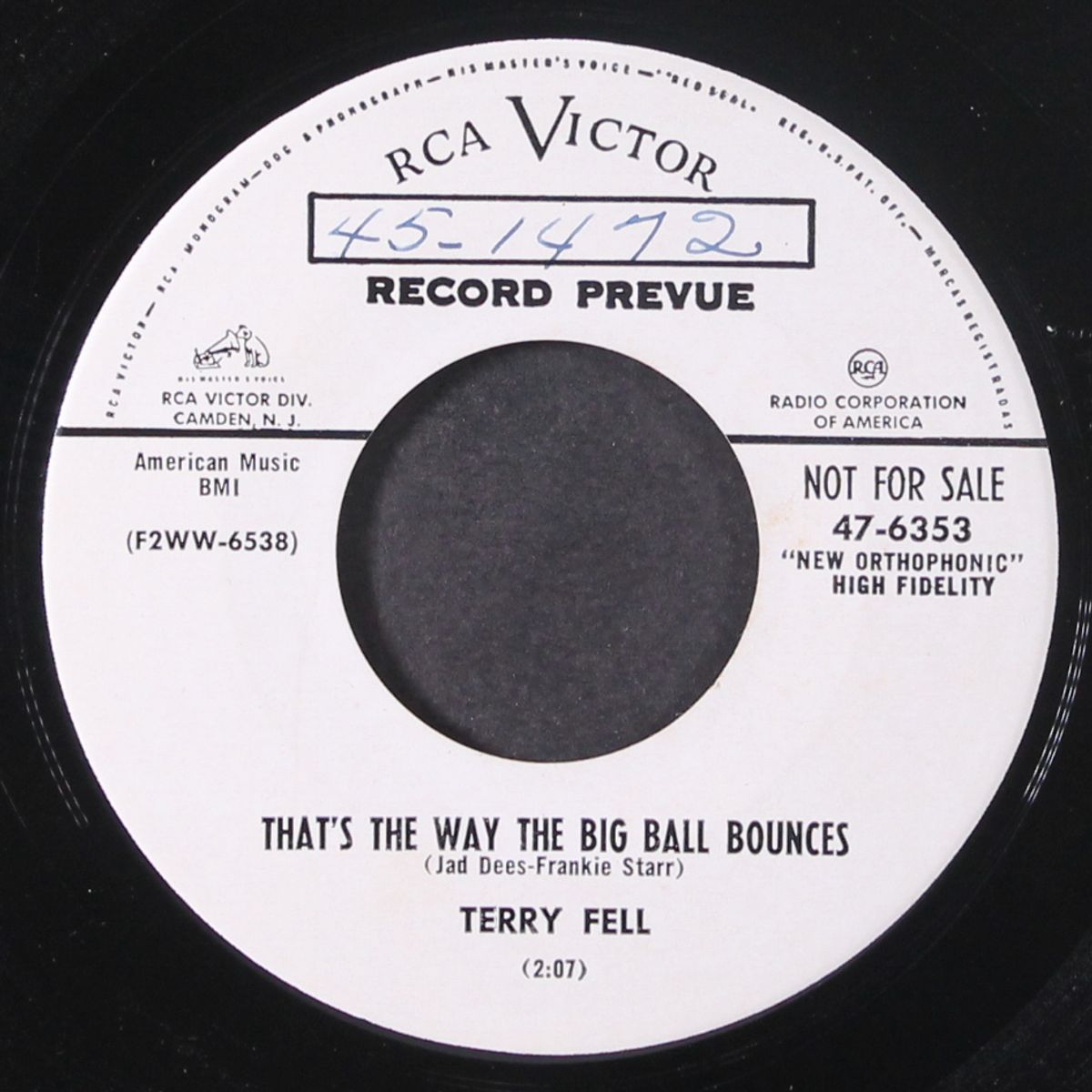 what am i worth / that's the way the big ball bounces by TERRY FELL