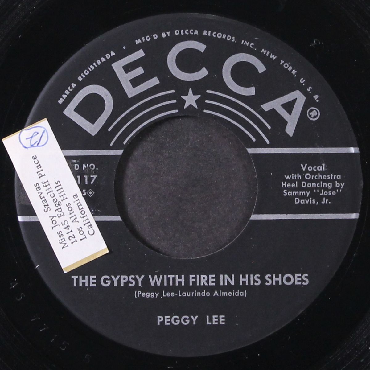 the gypsy with fire in his shoes / where flamingos fly by PEGGY LEE