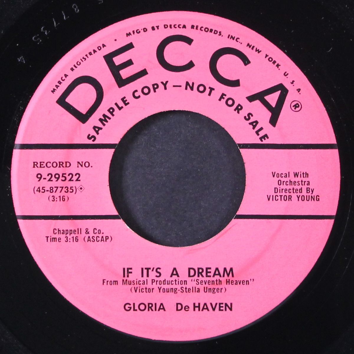 if it's a dream / where is that someone for me by GLORIA DE HAVEN