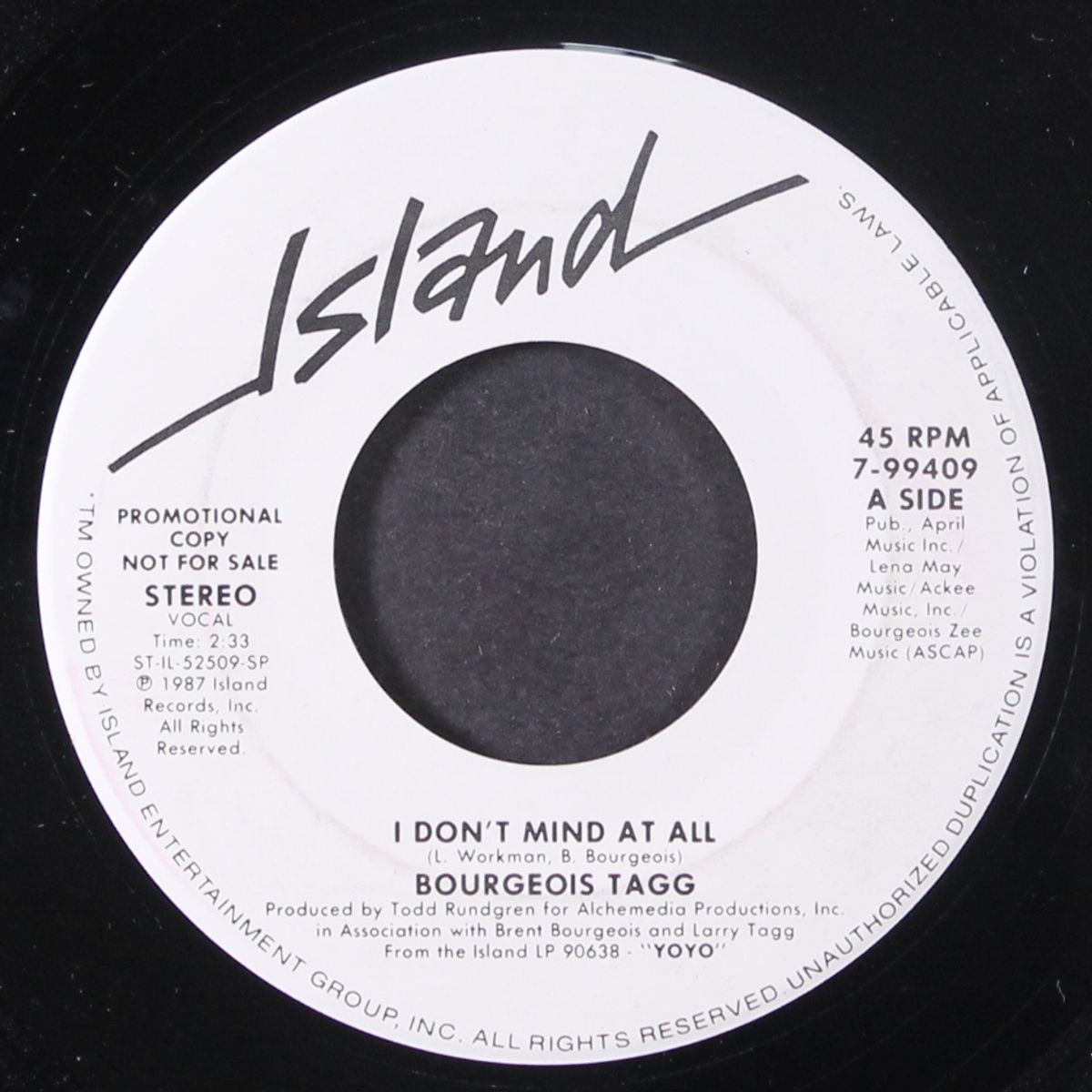 i don't mind at all by BOURGEOIS TAGG