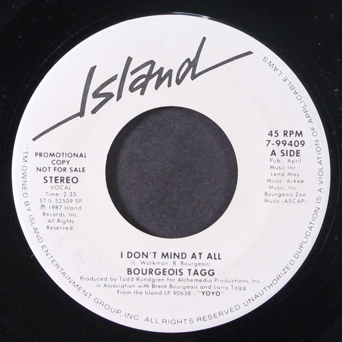 i don't mind at all by BOURGEOIS TAGG