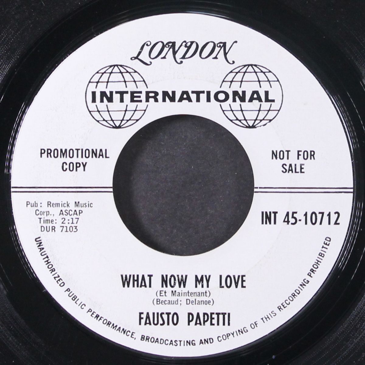 what now my love / a little grain of sand by FAUSTO PAPETTI