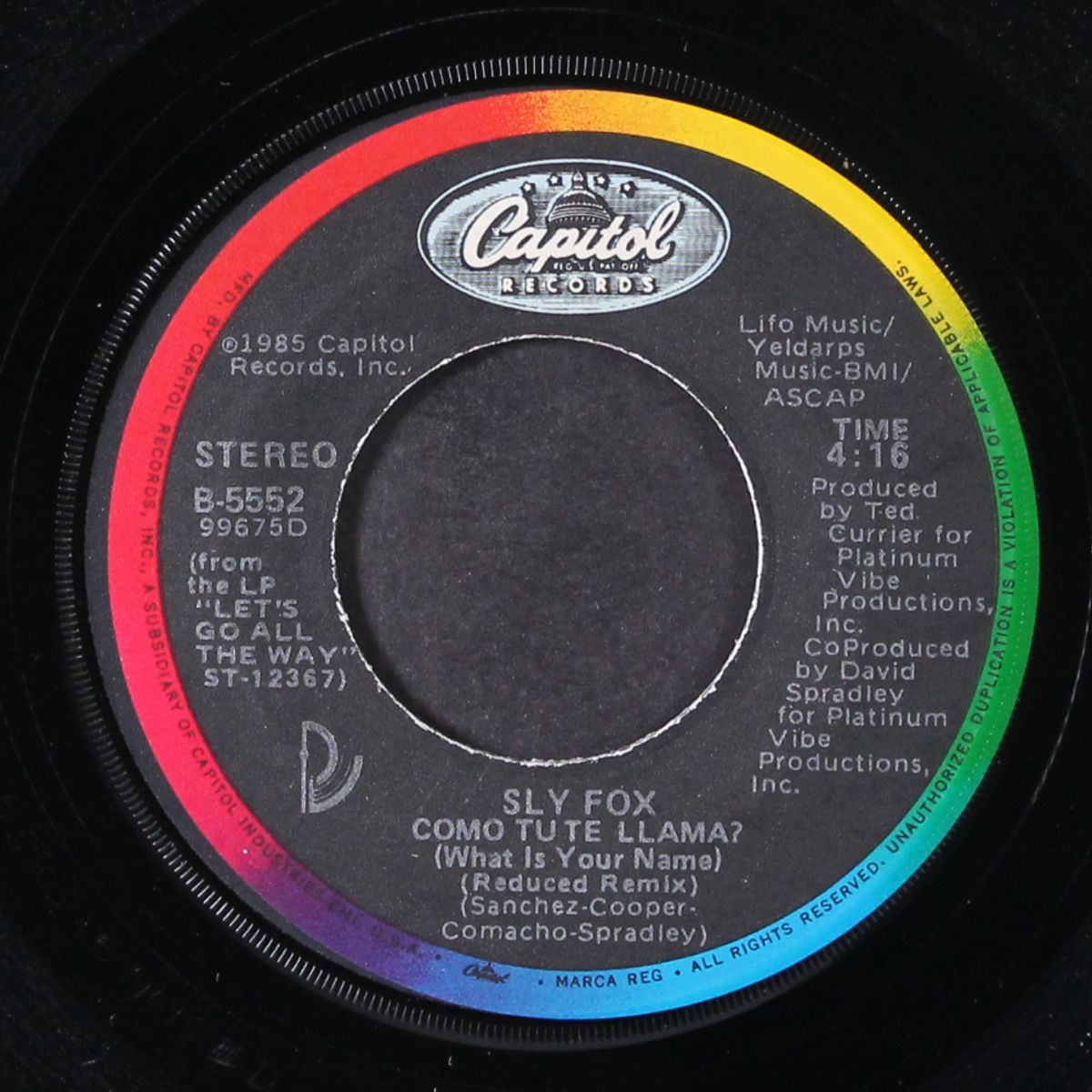 let's go all the way / como tu te llama? by SLY FOX