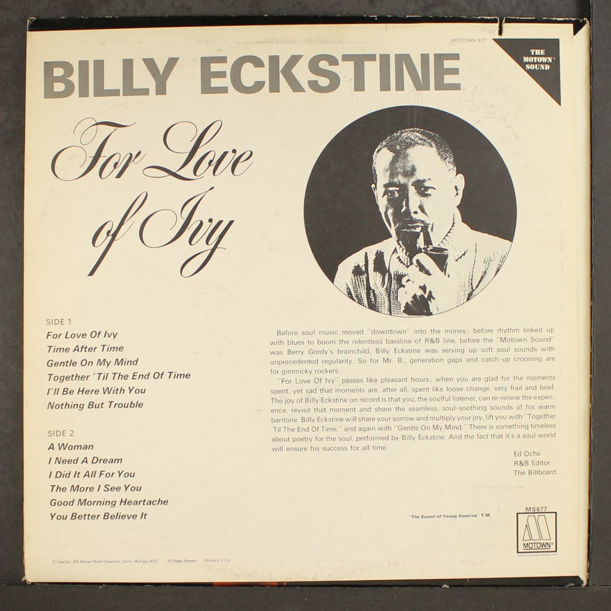 for love of ivy by BILLY ECKSTINE