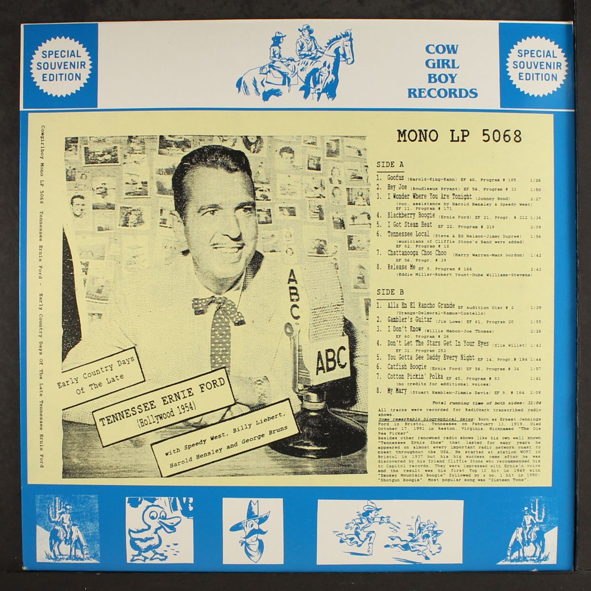early country days of the late by TENNESSEE ERNIE FORD
