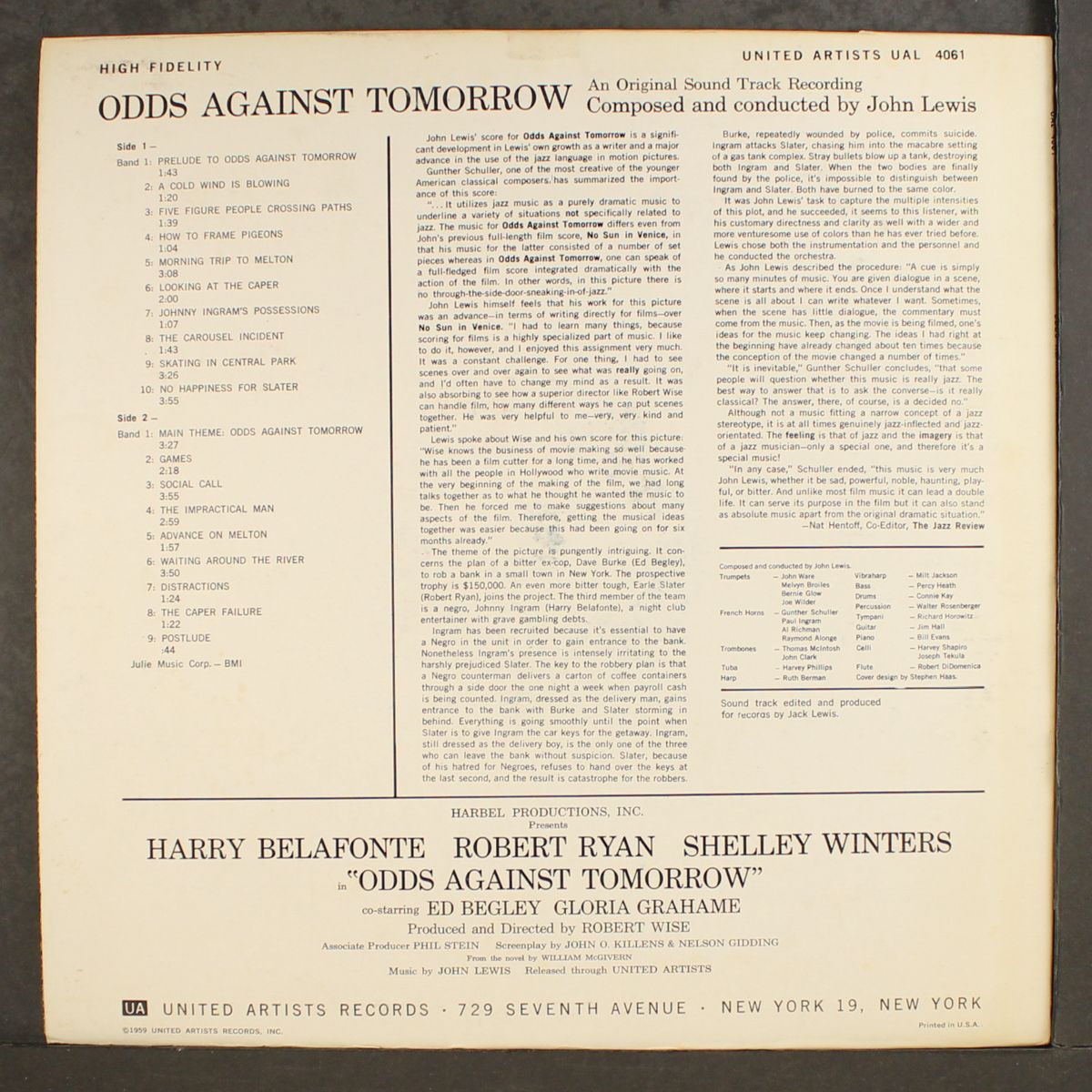 odds against tomorrow by SOUNDTRACK