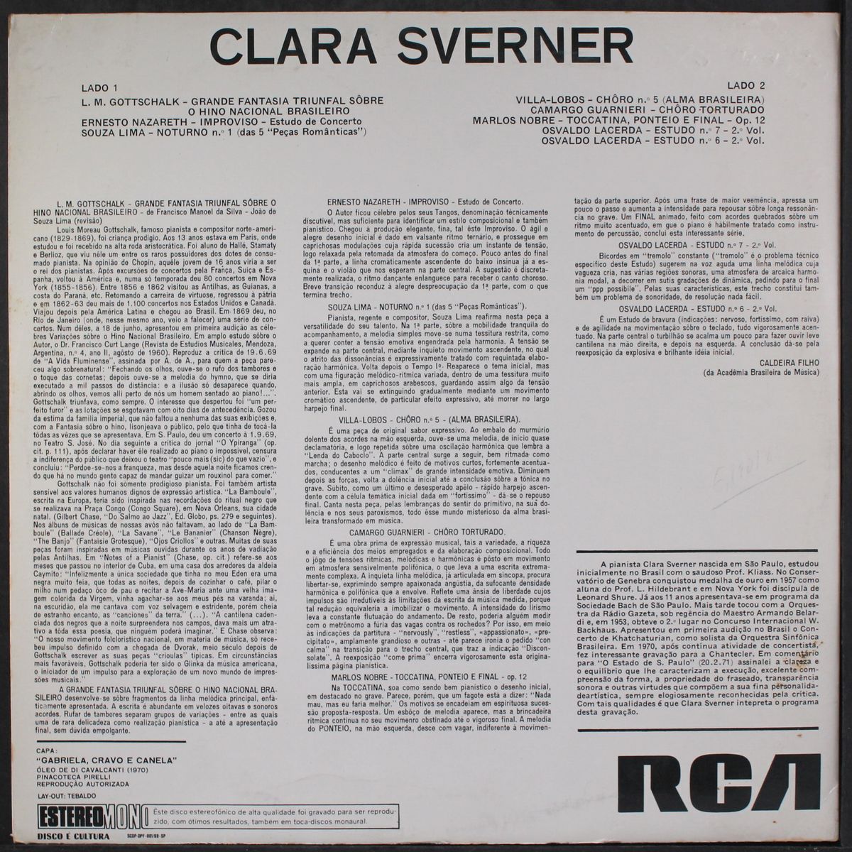 a musica brasileira para piano by CLARA SVERNER