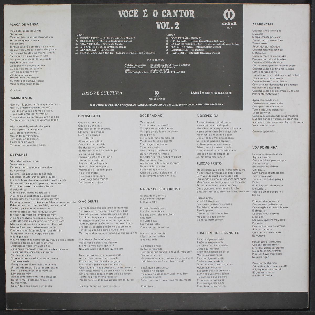 voce e o cantor vol. 2 by VARIOUS
