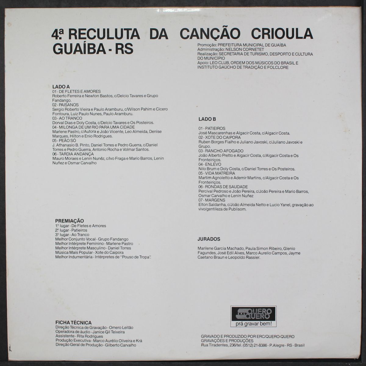 reculuta da cancao crioula - guaiba by VARIOUS
