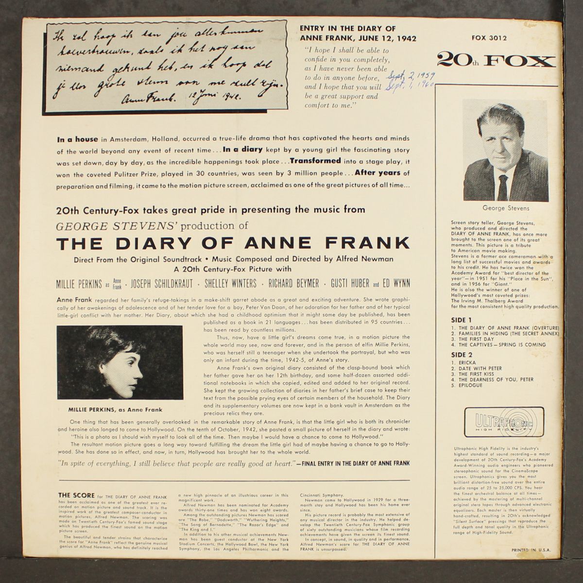 the diary of anne frank by SOUNDTRACK