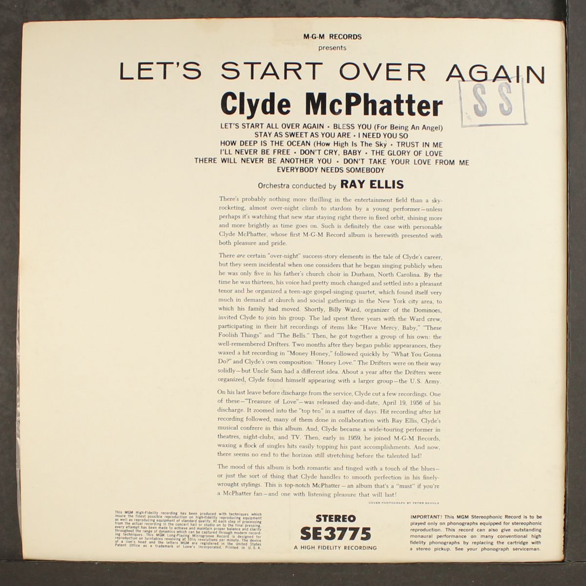 let's start over again by CLYDE MCPHATTER