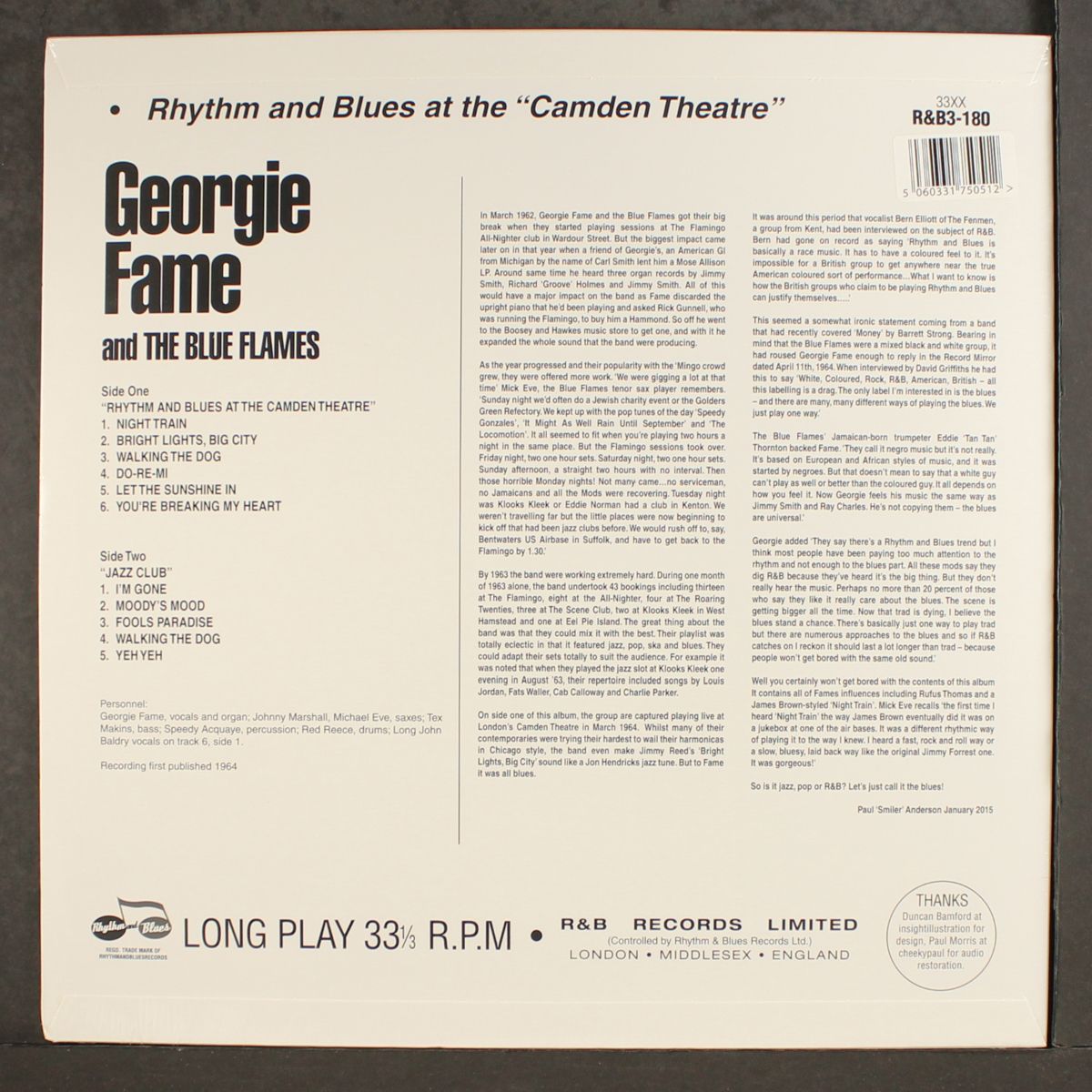 r & b from the camden by GEORGIE FAME