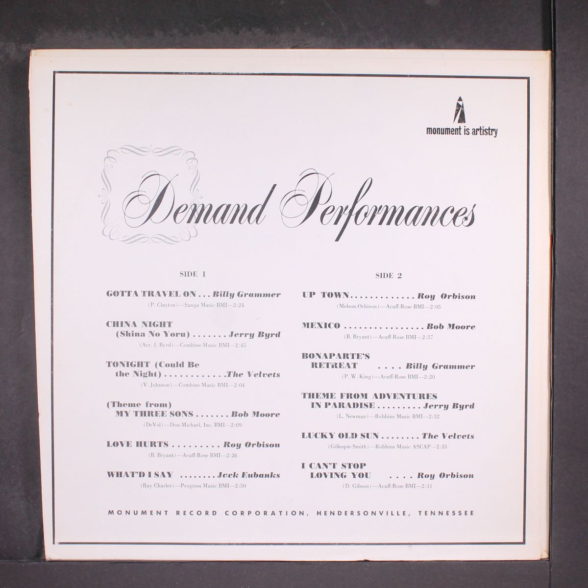demand performances by VARIOUS