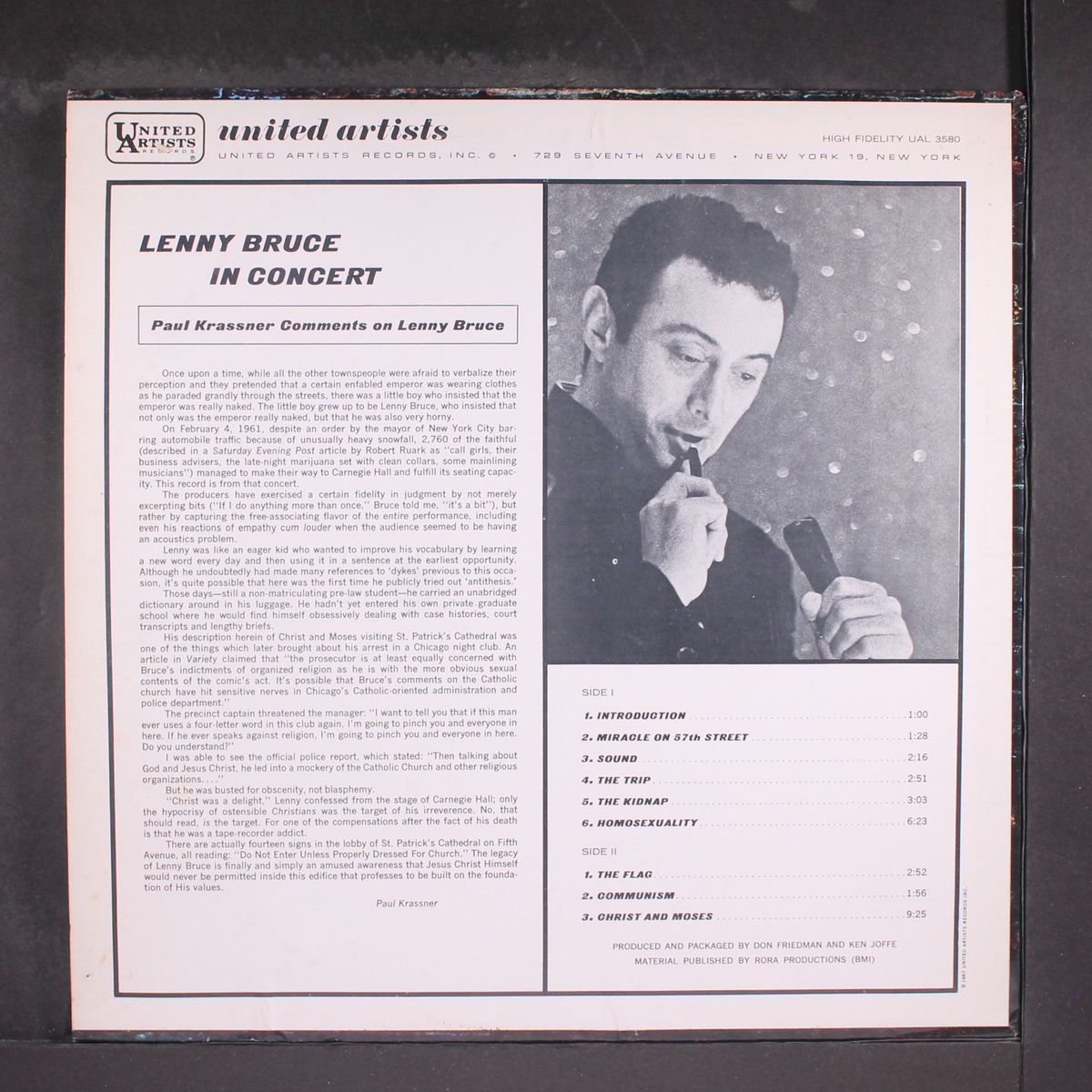 in concert by LENNY BRUCE