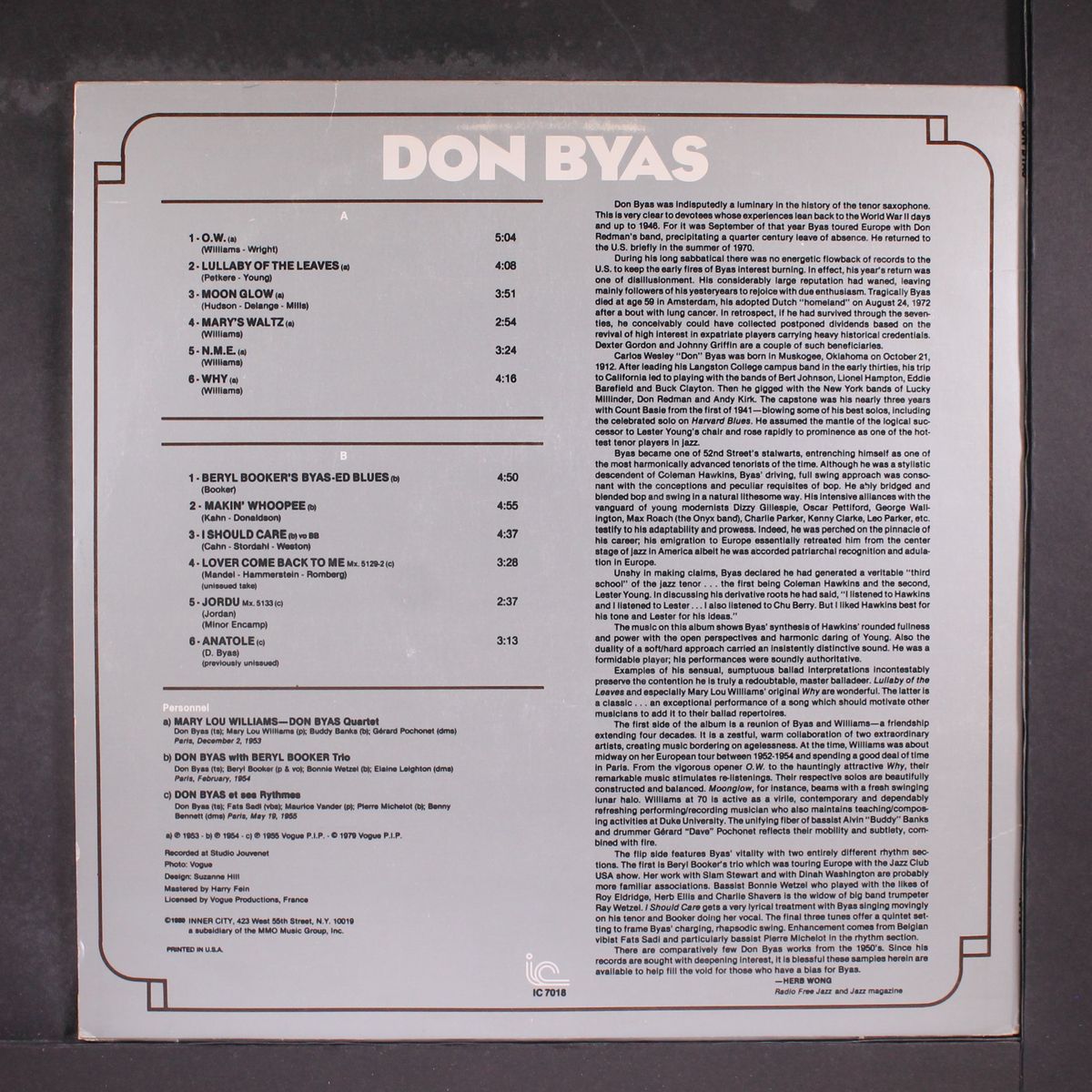 jazz legacy by DON BYAS
