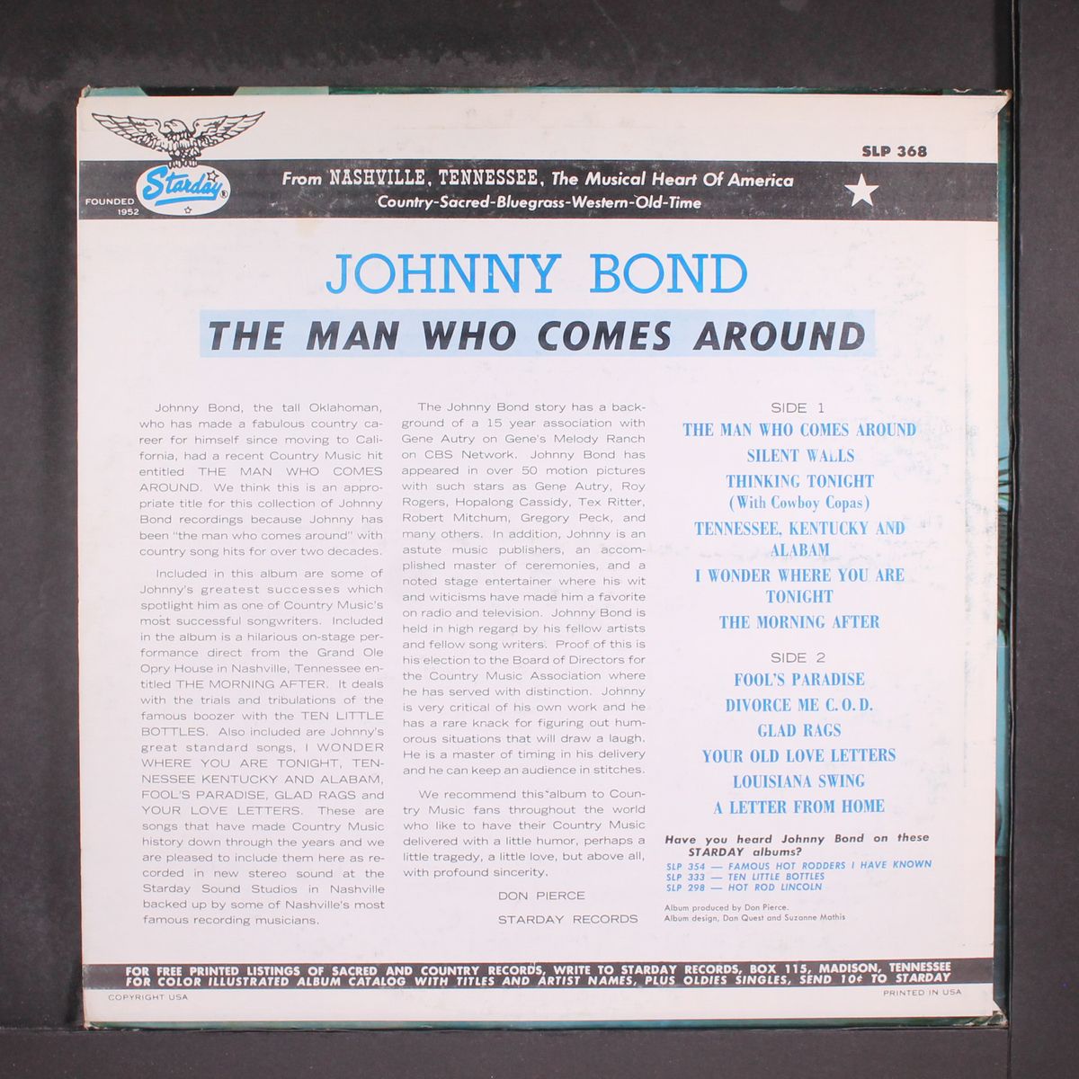 the man who comes around by JOHNNY BOND
