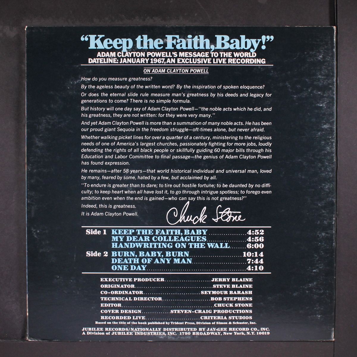 keep the faith baby by ADAM CLAYTON POWELL