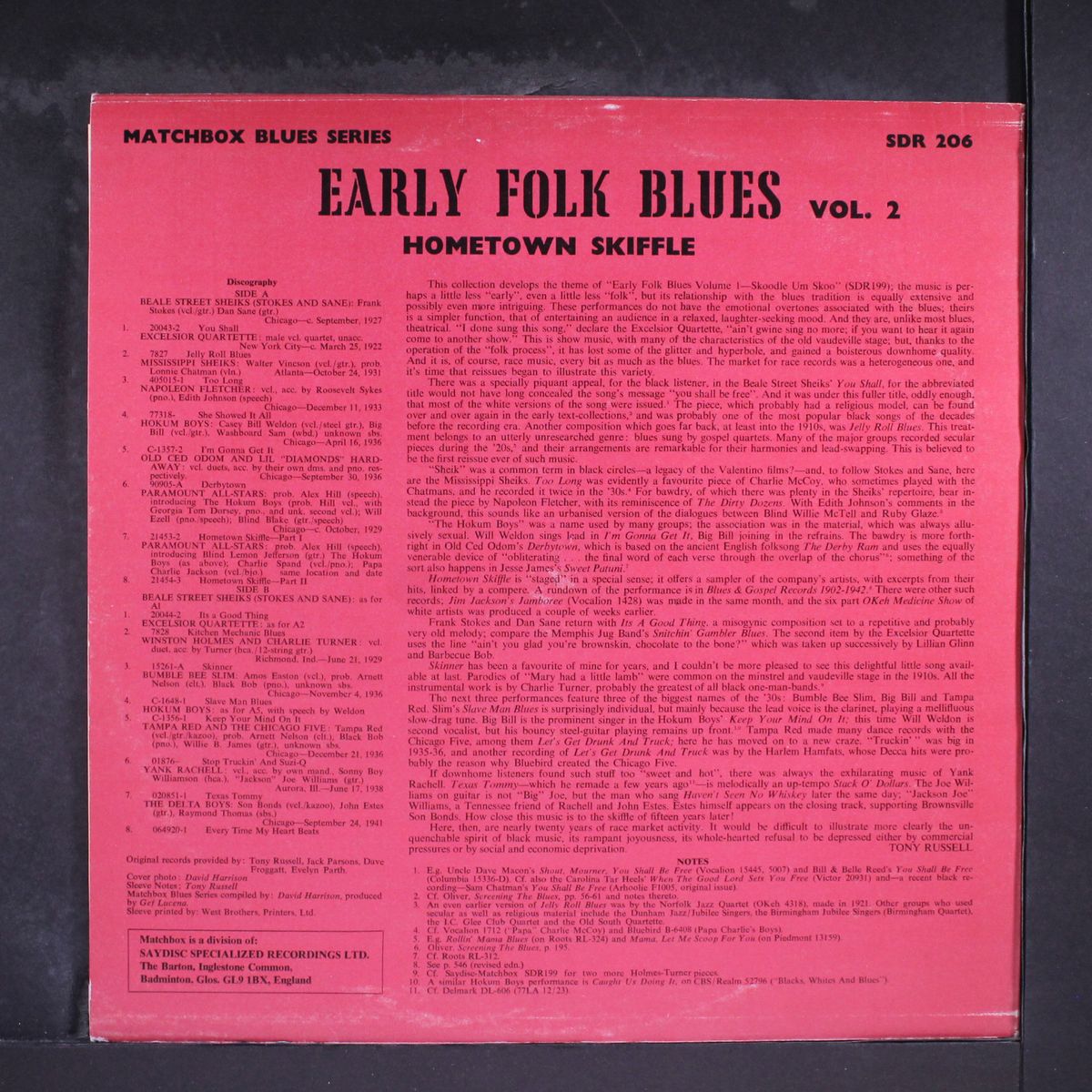 hometown skiffle; early folk blues, vol. 2 by VARIOUS