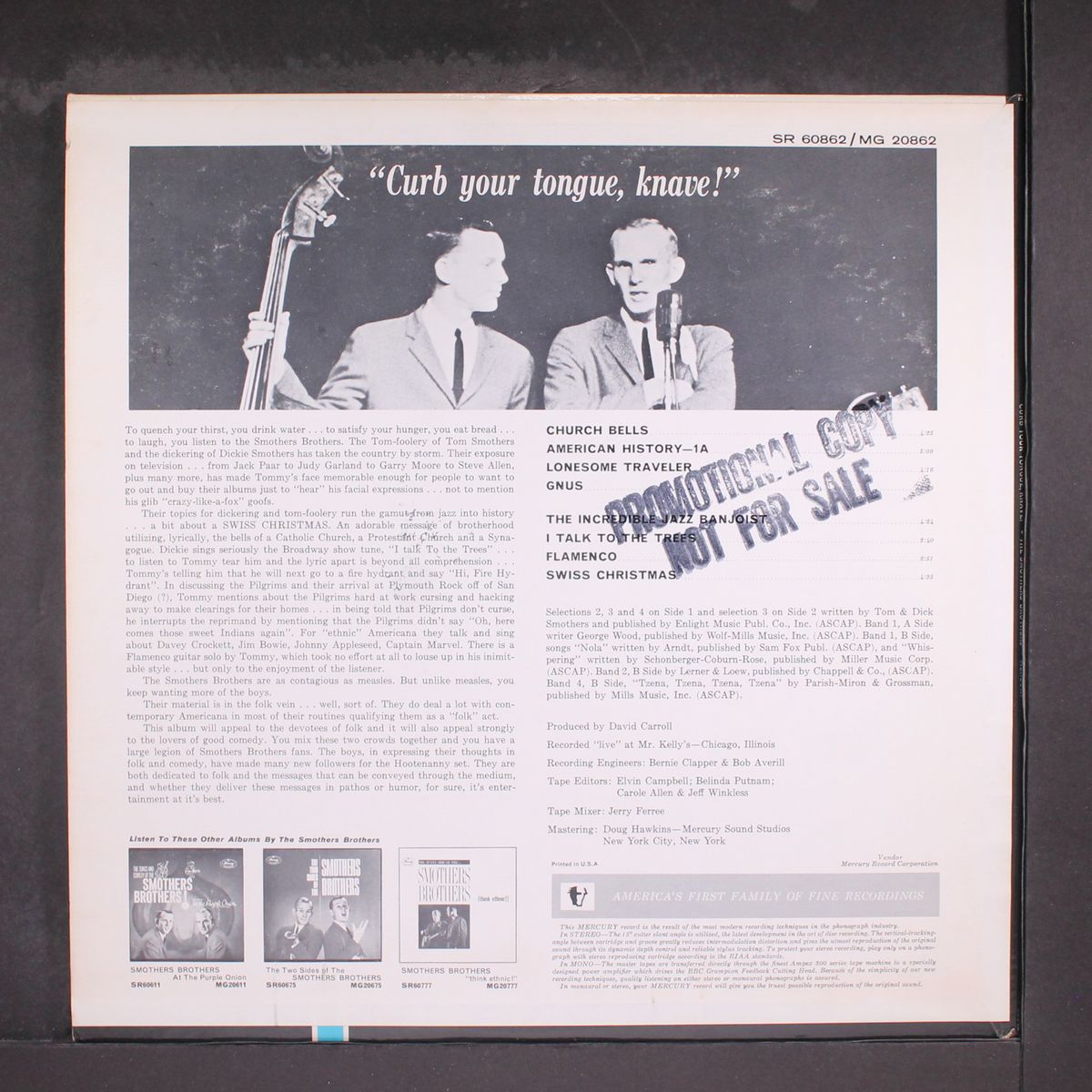 curb your tongue, knave! by SMOTHERS BROTHERS