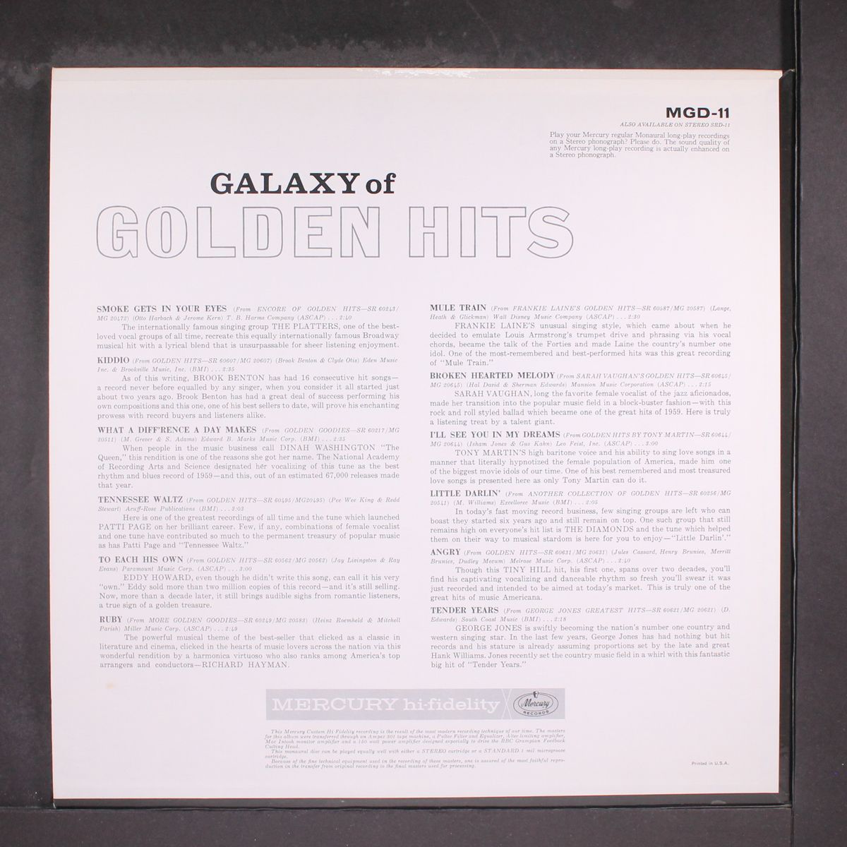 galaxy of golden hits by VARIOUS