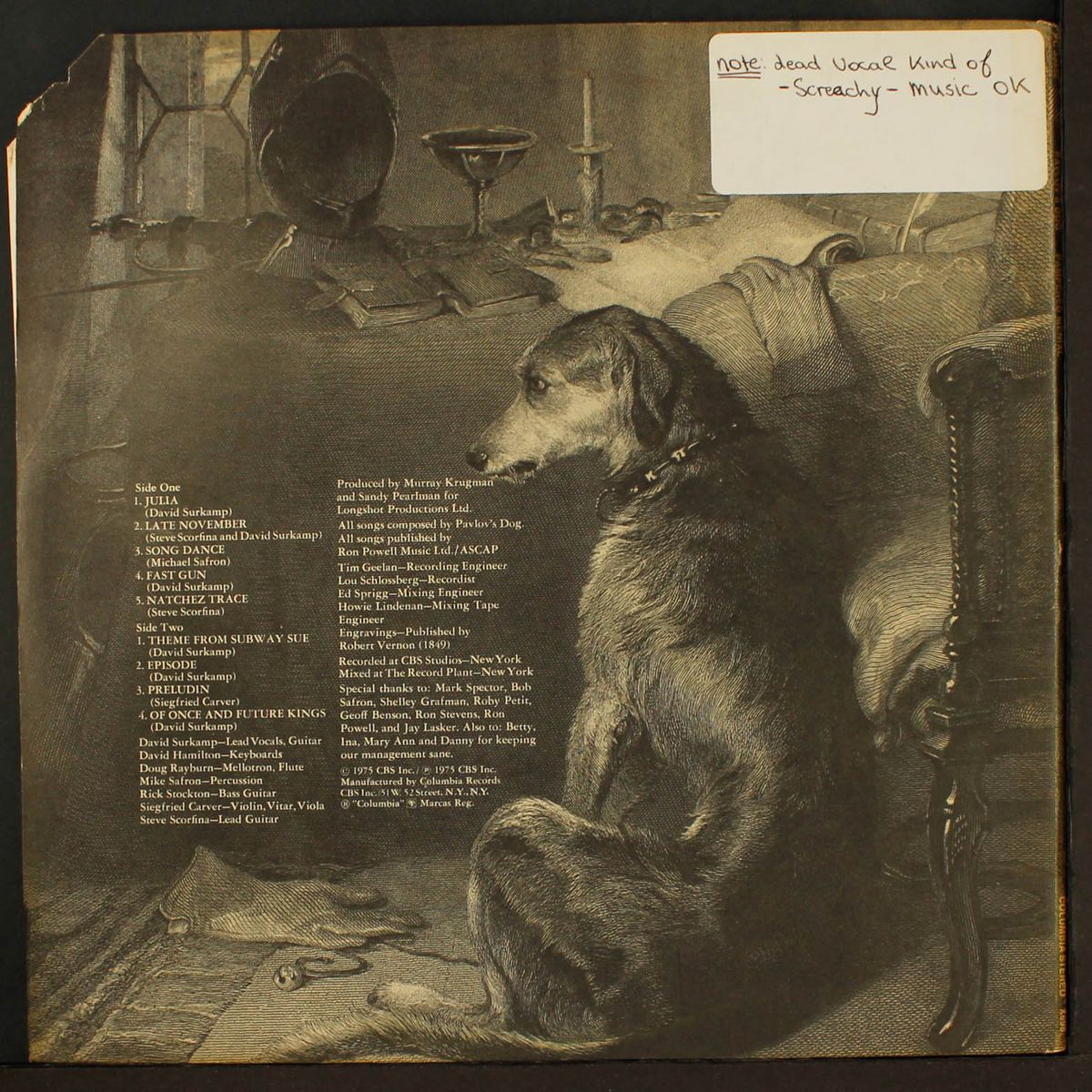 pampered menial by PAVLOV'S DOG