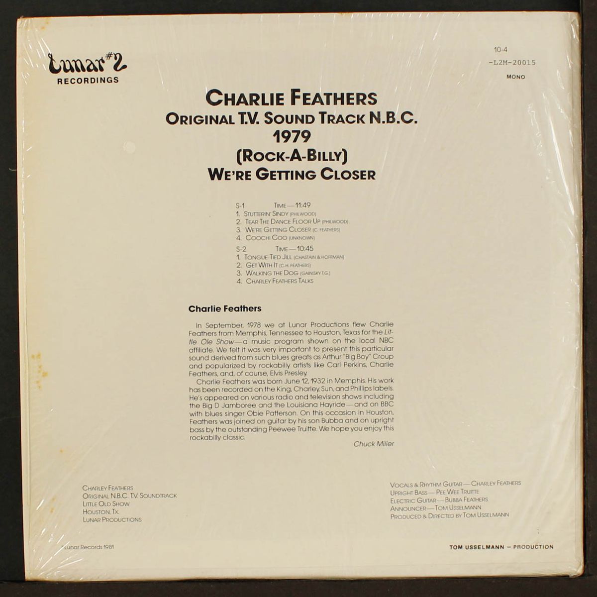original t.v. sound track n.b.c. 1979 by CHARLIE FEATHERS