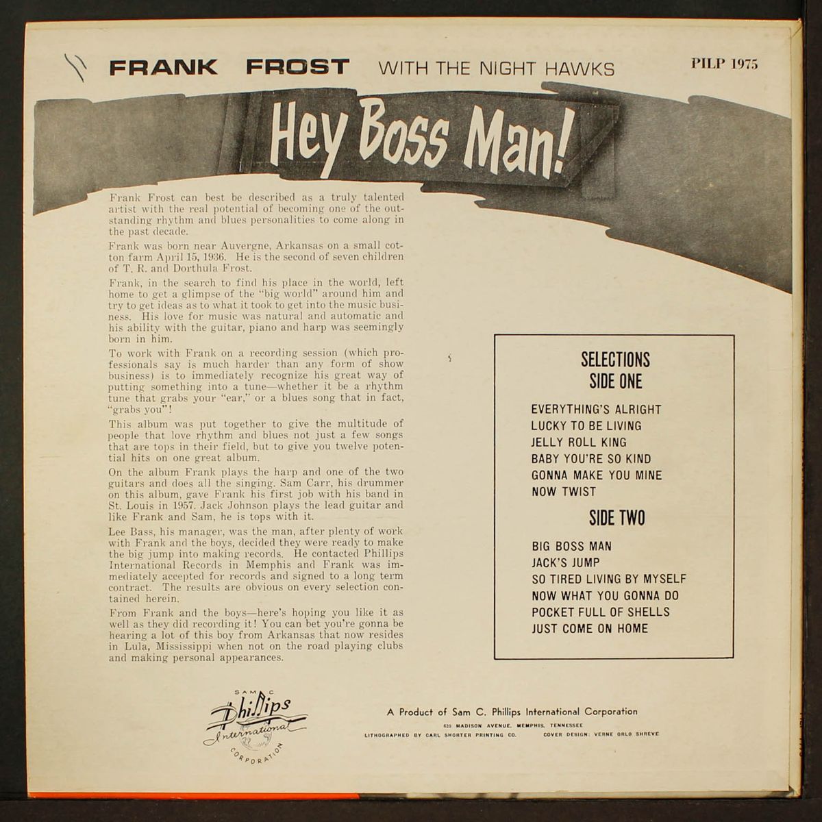 hey boss man! by FRANK FROST & NIGHTHAWKS