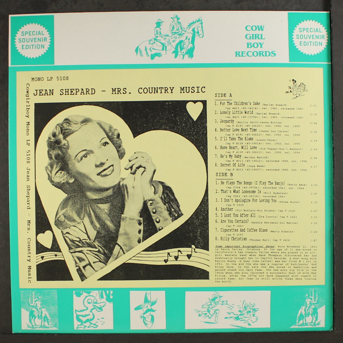 mrs. country music by JEAN SHEPARD