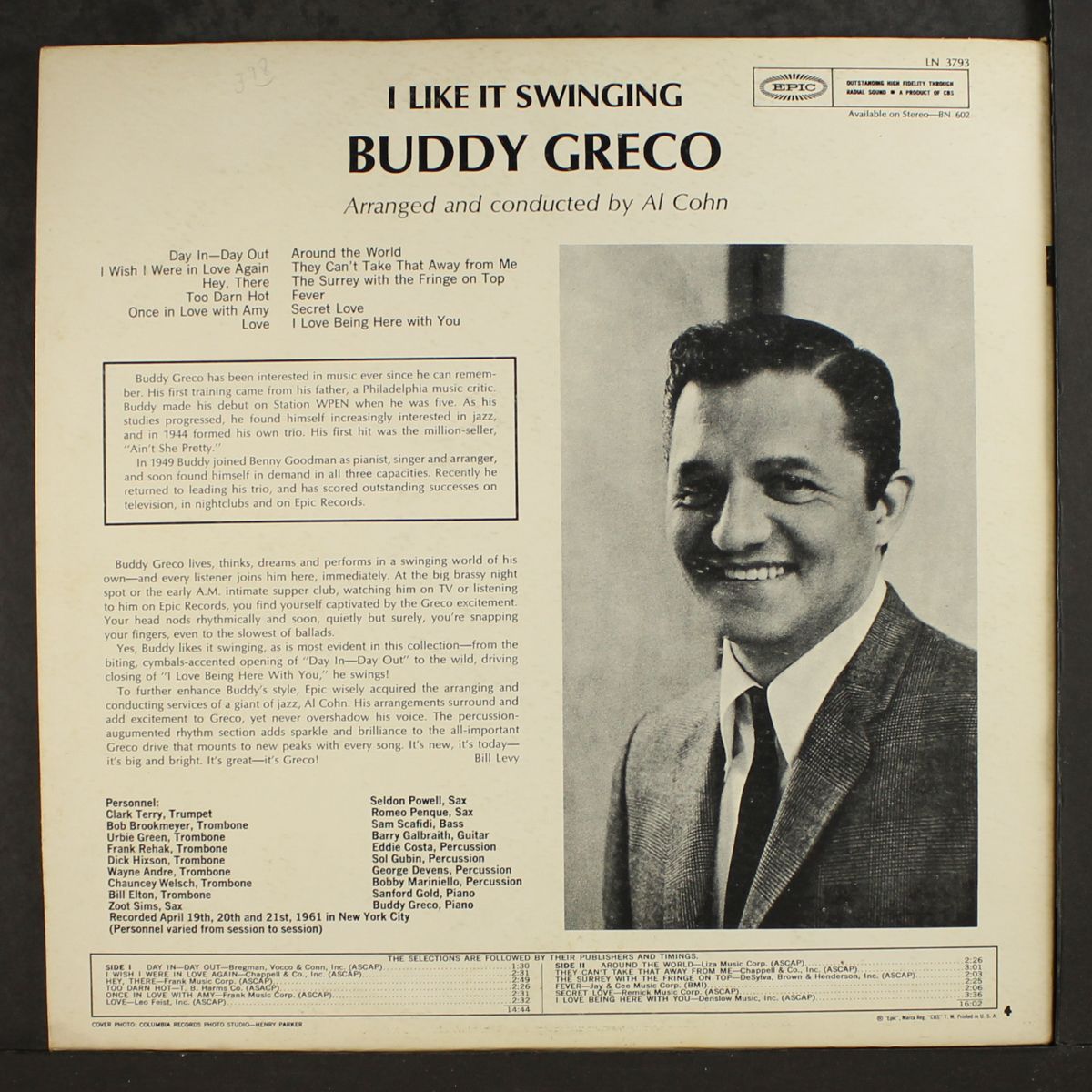 i like it swinging by BUDDY GRECO