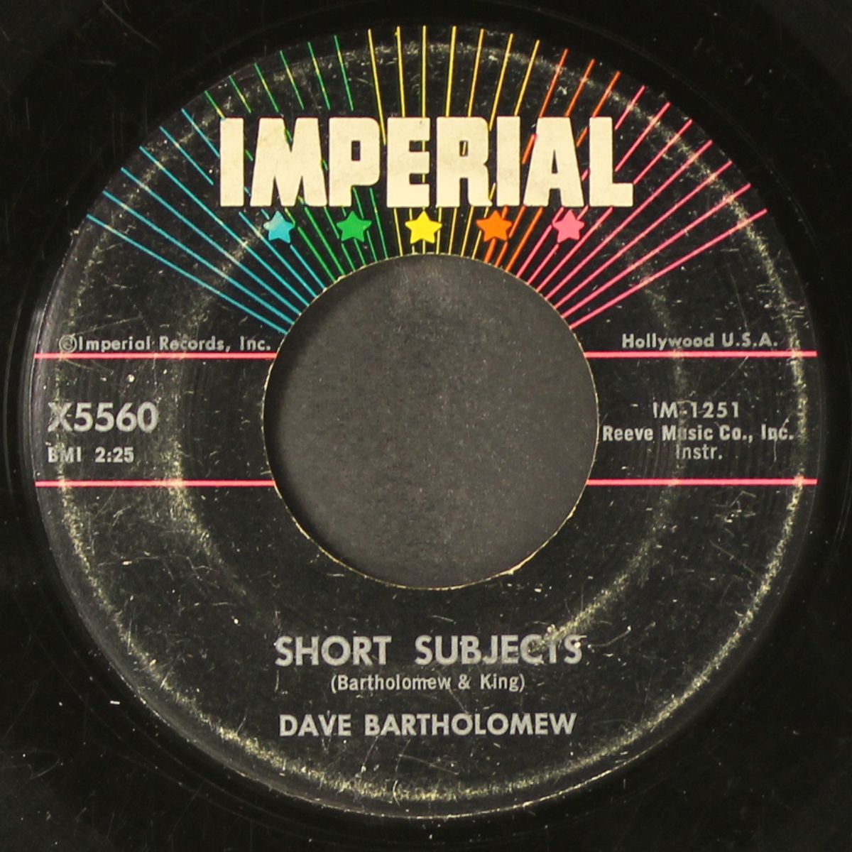 short subjects by DAVE BARTHOLOMEW
