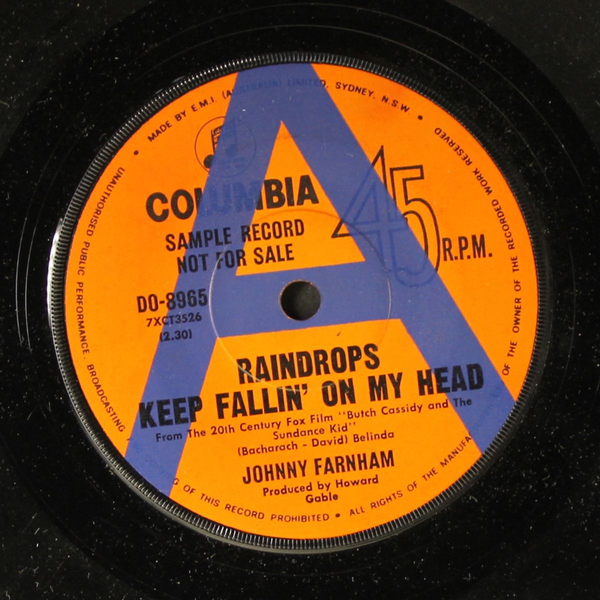 raindrops keep fallin' on my head by JOHNNY FARNHAM