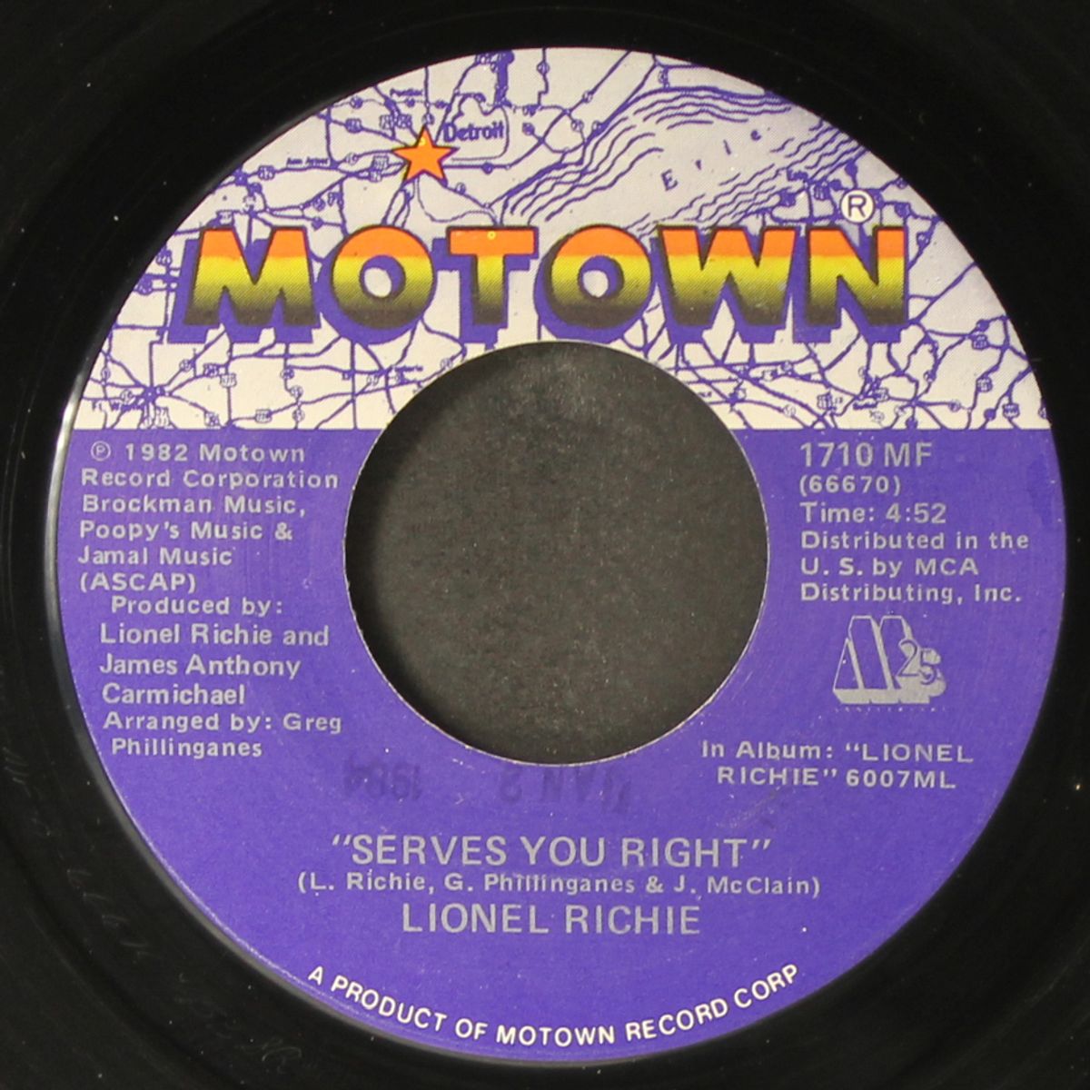 running with the night / serves you right by LIONEL RICHIE