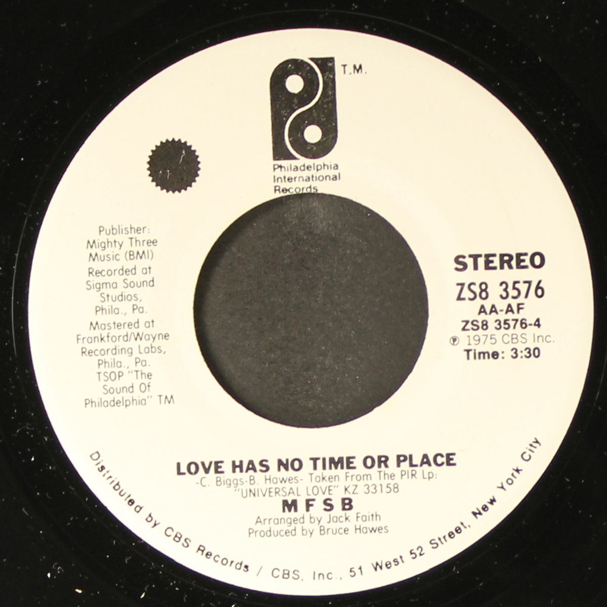 t.l.c. (tender loving care) / love has no time or place by MFSB