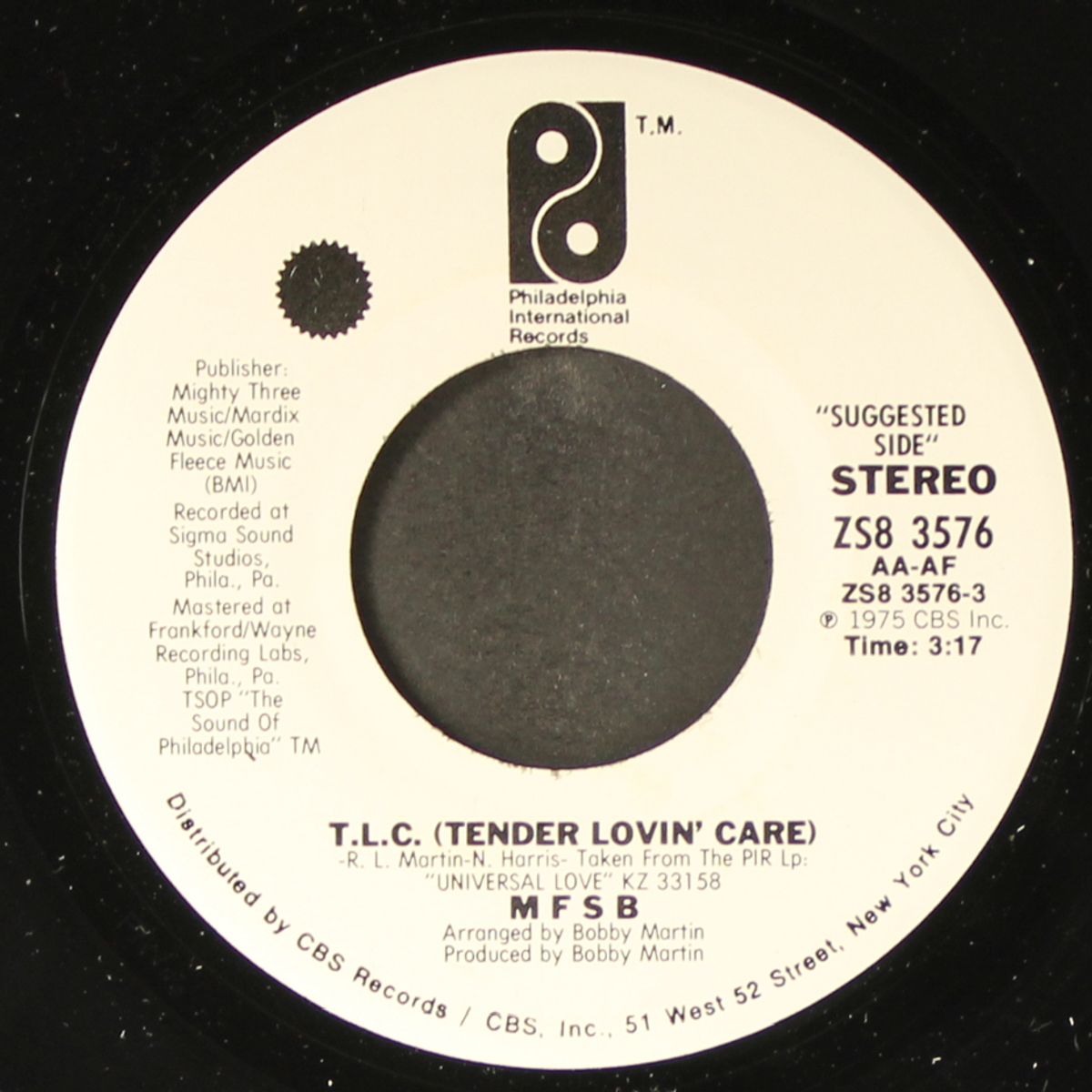 t.l.c. (tender loving care) / love has no time or place by MFSB
