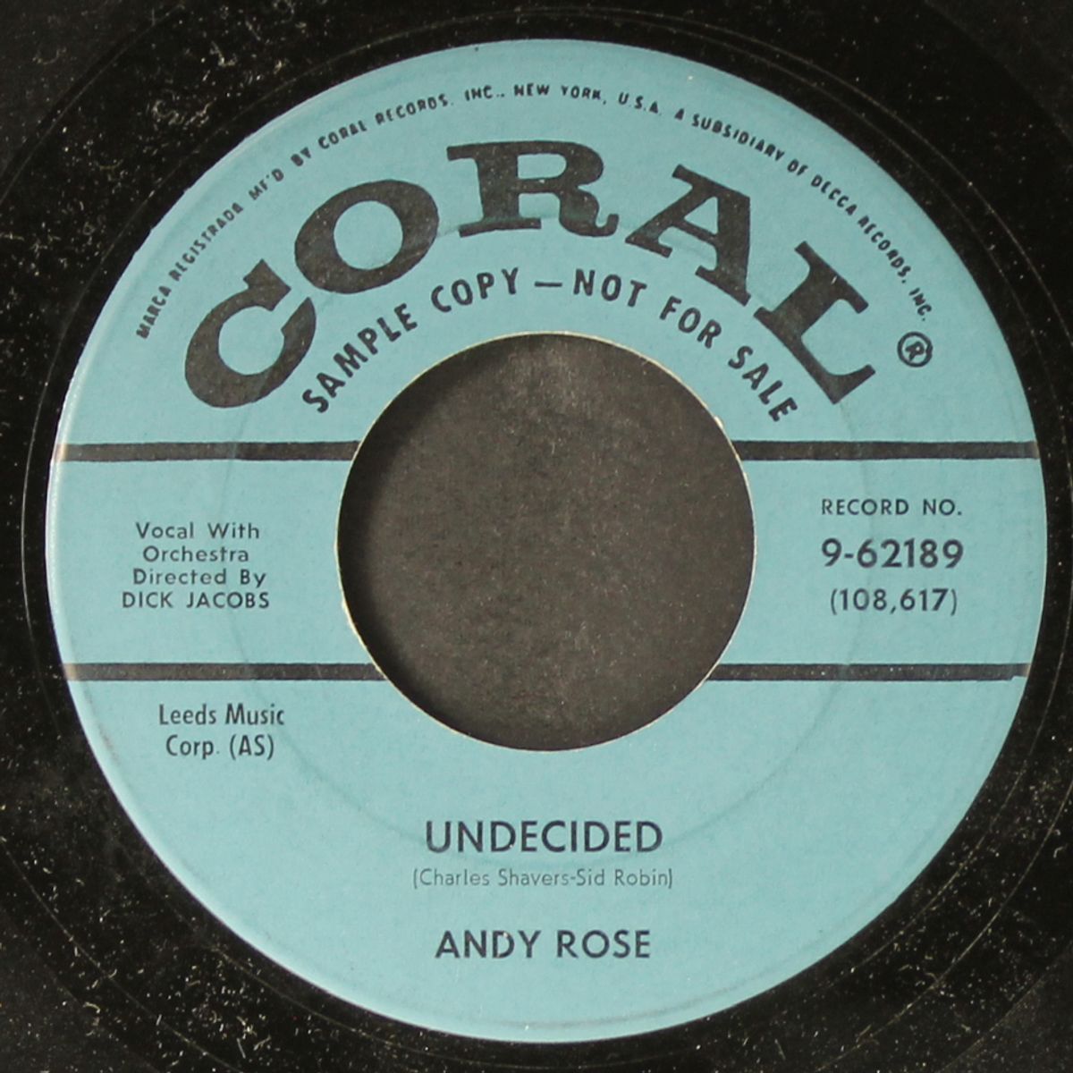 undecided / lifetime of happiness by ANDY ROSE