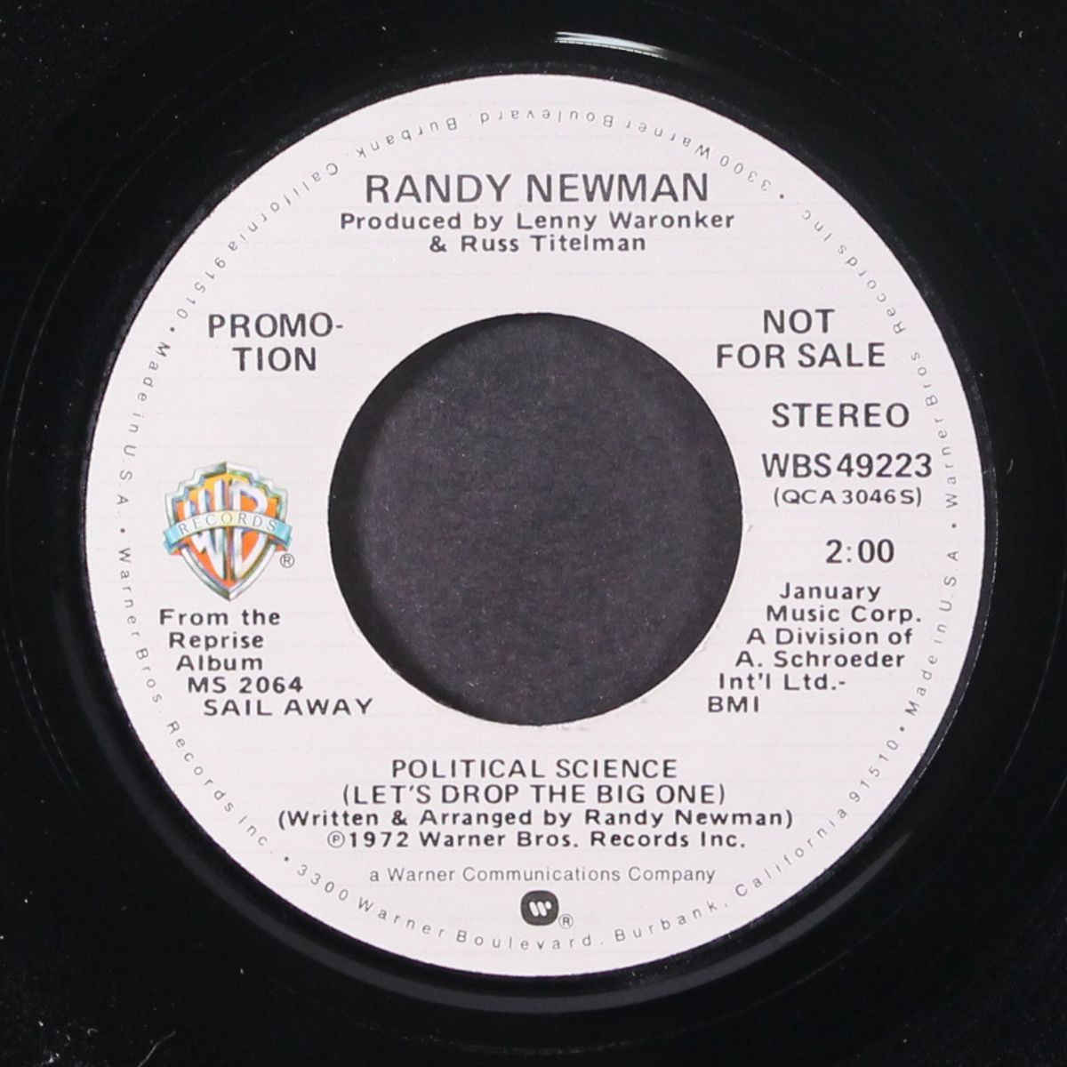 political science (let's drop the big one) / mono by RANDY NEWMAN