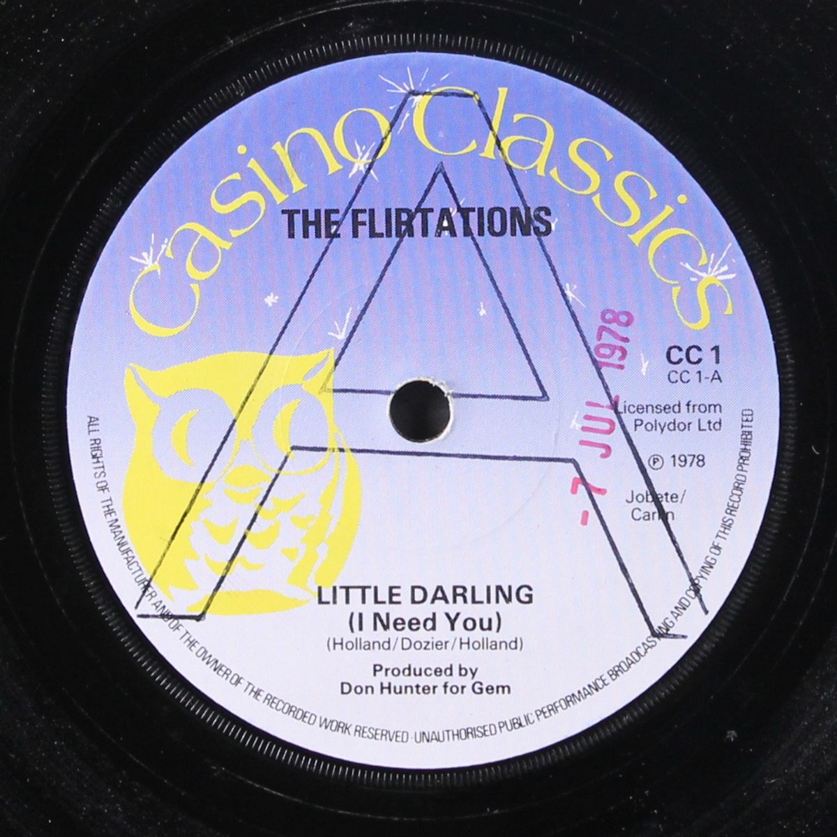 little darling / i'll do anything by FLIRTATIONS / LENNY GAMBLE